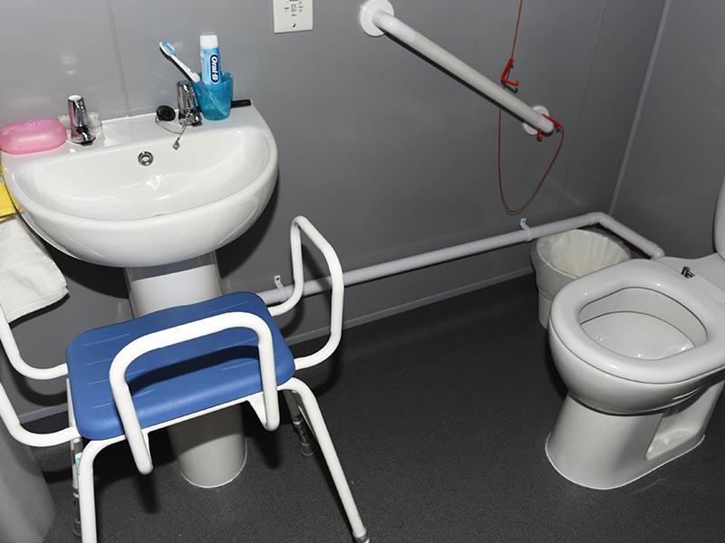 Bathroom in the new wing
